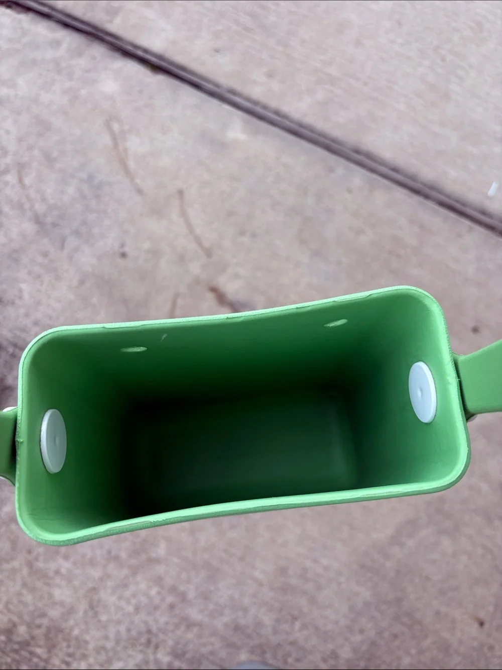 Green girls Crossbody Bucket Bag - Minimal Perforated Design